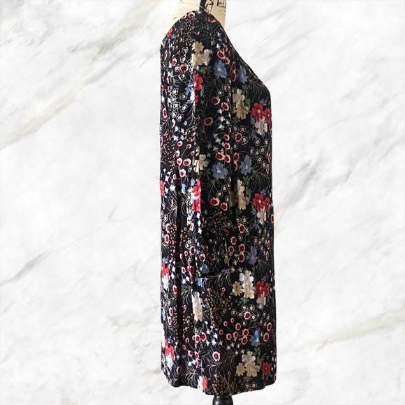 Nasty Gal Black Floral Off-Shoulder Dress Size 8 - Picture 9 of 16